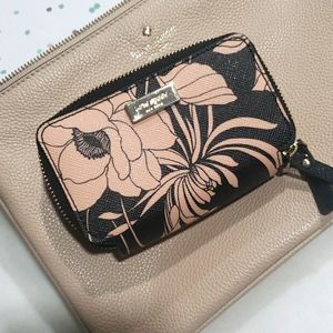 KATE SPADE Laurel Way Gardenia Rosie Double Zip Around case wallet